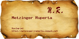 Metzinger Ruperta névjegykártya